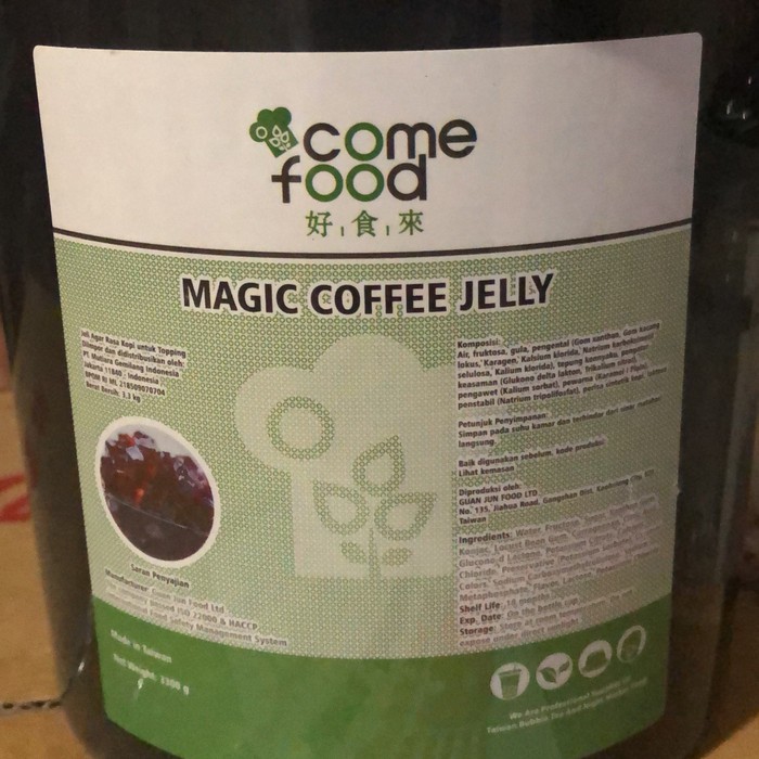 

Magic Coffee Jelly Siap pakai Merk Come Food Topping Cofee Coffe 3,3kg