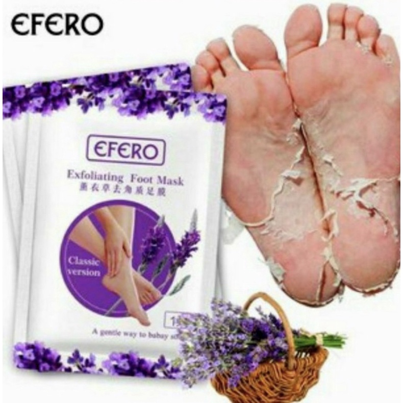 1 pasang Efero foot mask masker kaki foot peeling foot exfloating efero exfloating foot mask