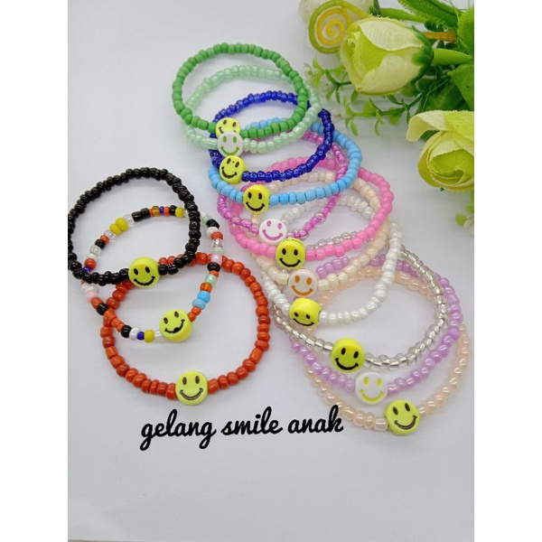 YASAFA GELANG anak manik smile beaded bracelet