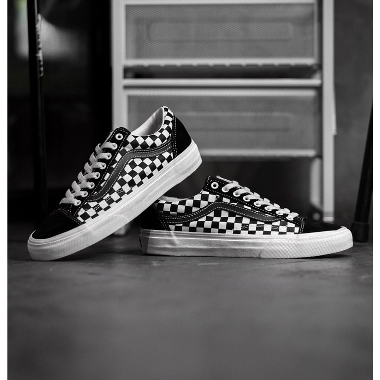 VANS STYLE 36 CHECKERBOARD BLACK/WHITE ORIGINAL 100%