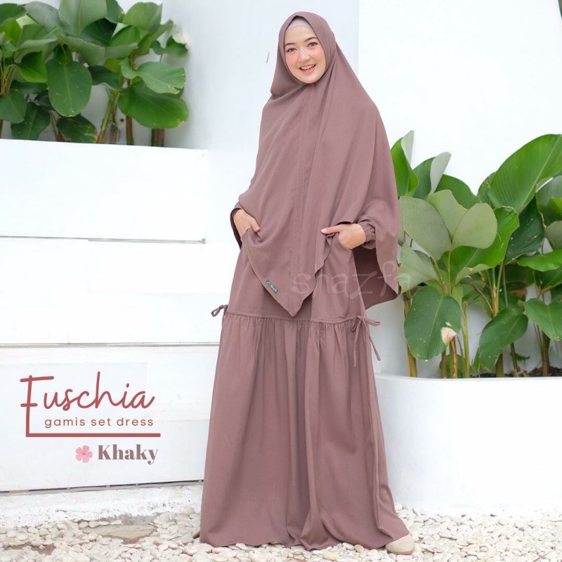 Fuschia Set Gamis Syari Shazfa Hijab