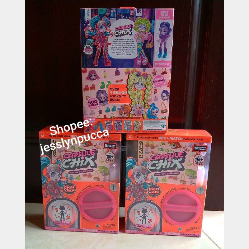 CAPSULE CHIX HOLO GLOW COLLECTION MIX N MATCH FASHION DOLL FIGURE HOLOGLOW SINGLE PACK KADO MAINAN A