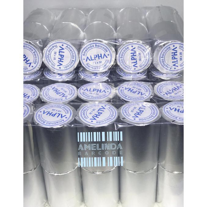 

KERTAS PRINTER THERMAL BLUETOOTH 58 X 38 , KERTAS STRUCK THERMAL KODE 746