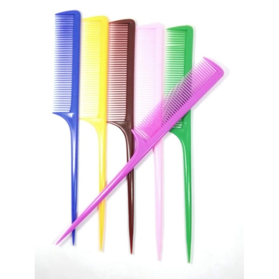 Sisir Sasak Plastik Polos Warna Warni Sederhana Sisir Rambut Sisir Sasak Tulang - Sisir Rambut Warna Warni Simpel - Sisir Sasak Sanggul Plastik Murah Bagus