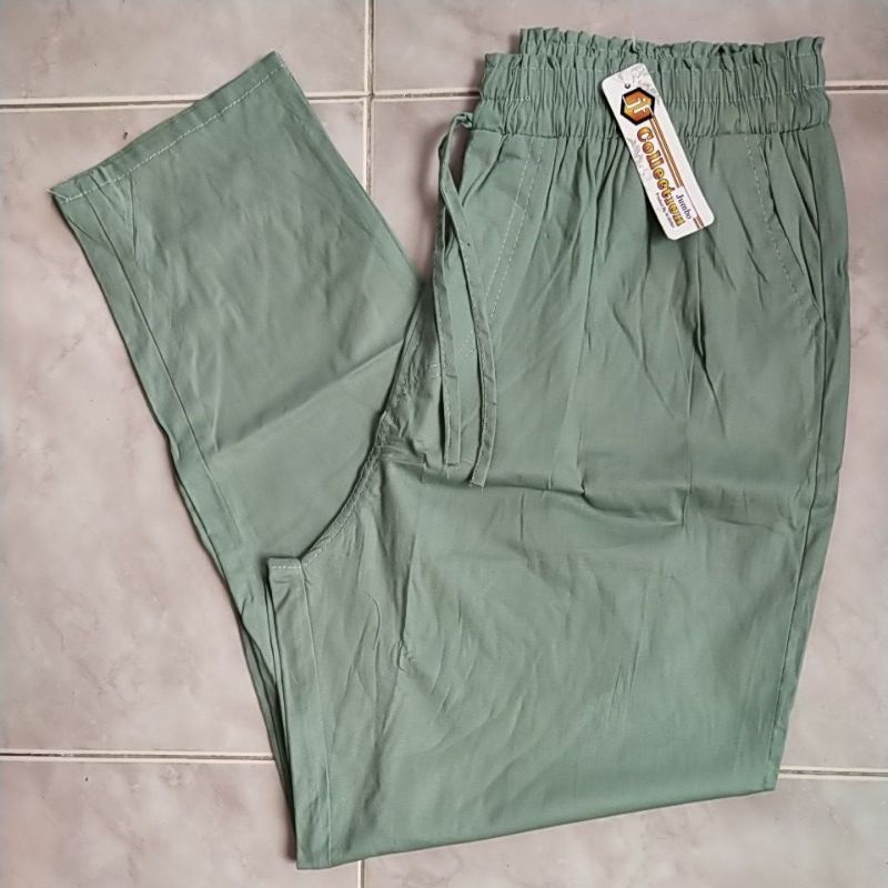 CELANA WANITA SIZE JUMBO KATUN STRETCH Muat 95KG (LP ±85-130)
