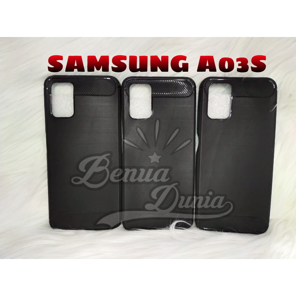 SOFCASE IPAKY KARBON SAMSUNG A03S -SAMSUNG A03 CORE//CASE IPAKY KARBON FIBER BLACK ONLY - BD