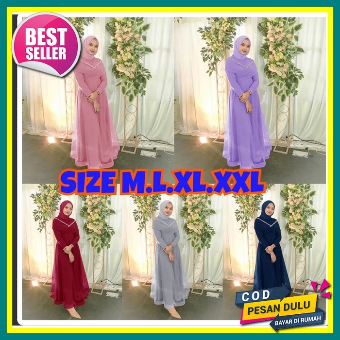[336] Gamis Brukat Tile / Gamis Brukat Mewah /Gamis Brukat Pesta Mewah Terbaru 2021 / Gamis Brukat P