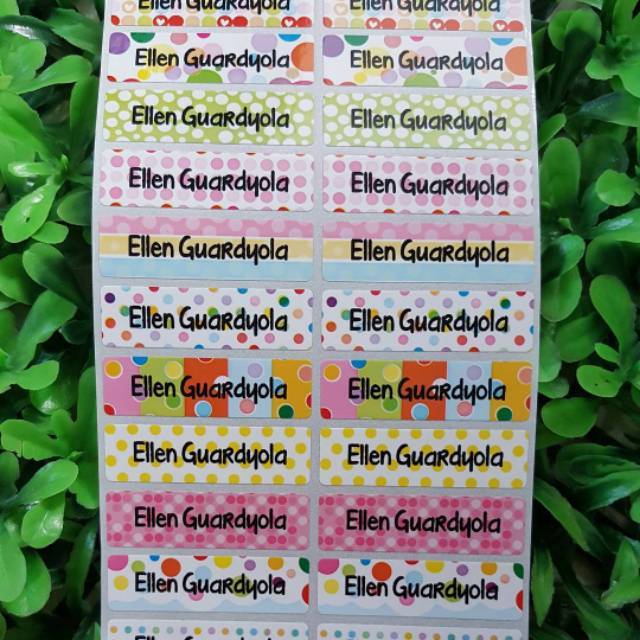 

Polkadot Label nama sticker label name waterproof