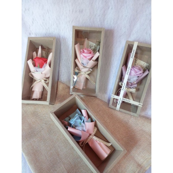 Gift Flower Box/ Kado buket bunga sabun box/ bunga mini