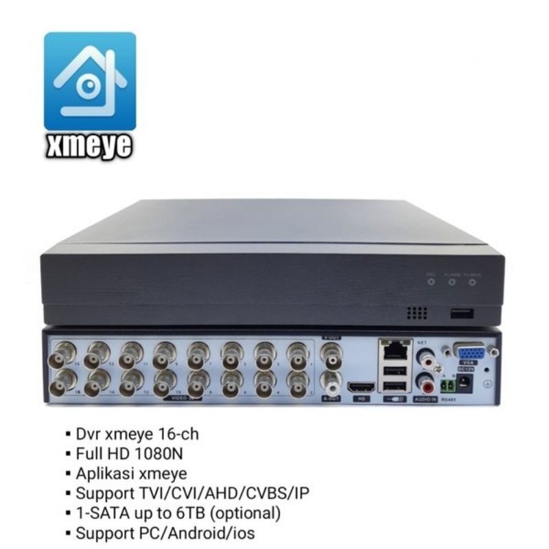 DVR CCTV 16CH UHK 5MP 2560P XMEYE TERBARU H265