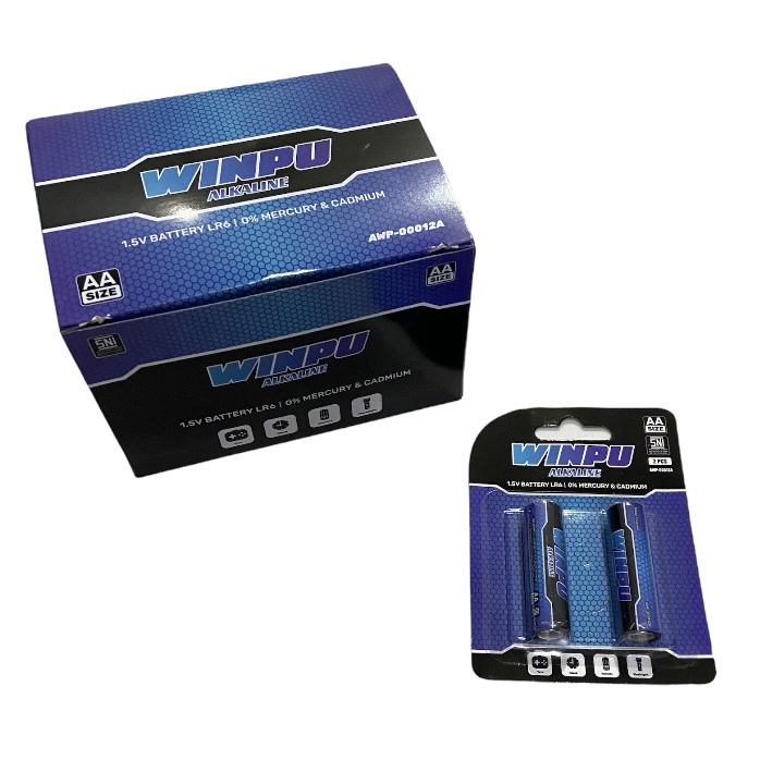 Baterai Alkaline AA A2 isi 2 PCS 1.5V Battery Kualitas SNI Ultimate Power batu batre batere