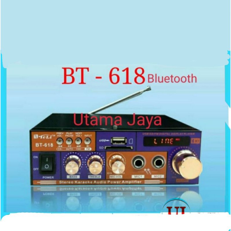 Amplifier TeLi BT-618 USB FM Bluetooth AC DC