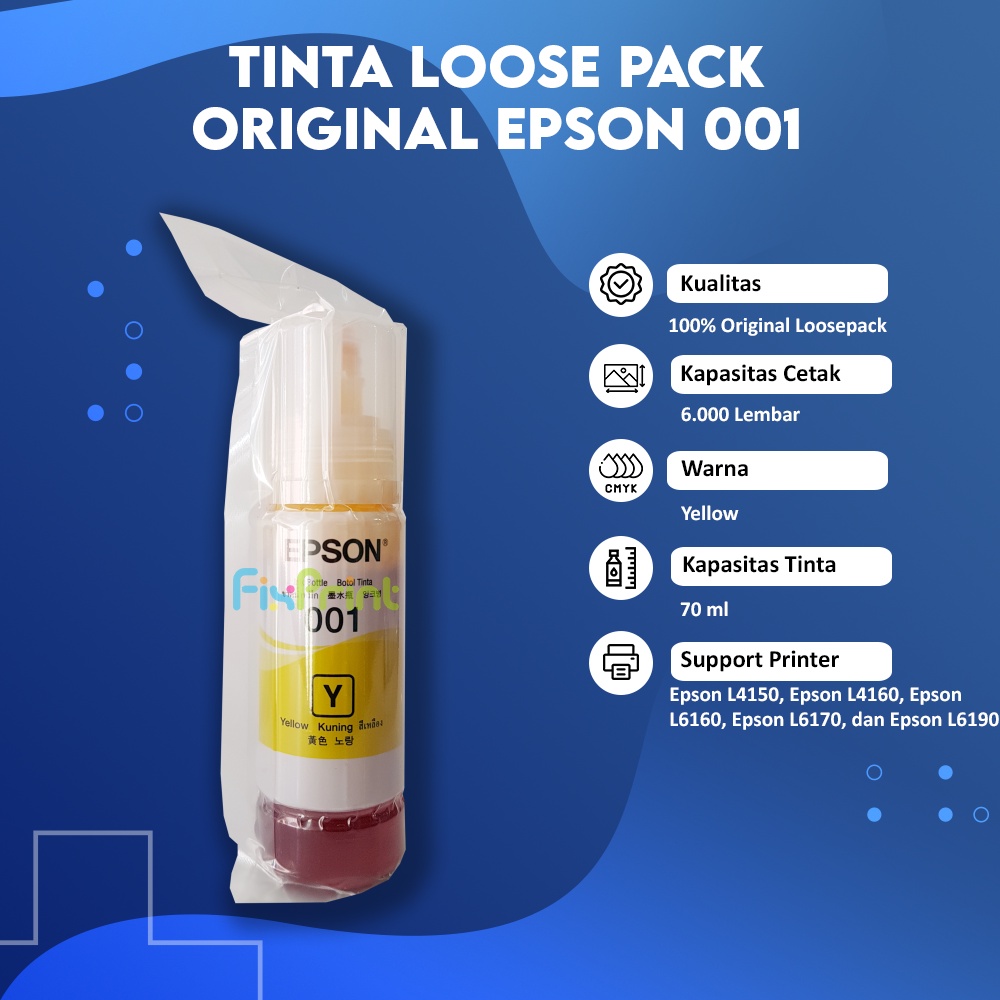 Tinta LoosPack Original 001 Printer L4150 L4260 L6270 L6290 Ori No Box