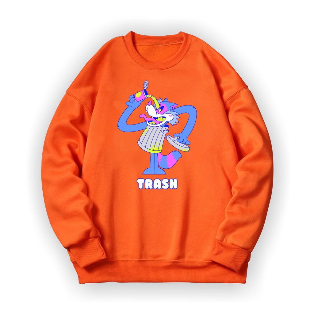 TRASH Basic Sweater II TRASH Sweater Crewneck II Sweatshirt Sz M - XL ( Pria &amp; Wanita / Anak &amp; Dewasa )