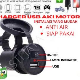 ✨ ⚡ERU Casan Hp Di Motor Charger Aki Charger Phone Handphone Chasan Carger Sepeda Motor produck terl
