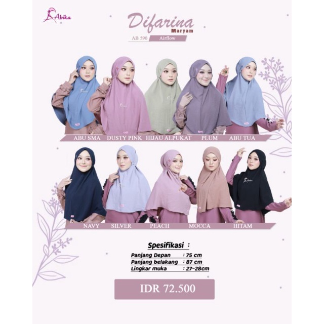 DIFARINA MARYAM BY ABIKA/MARYAM cringkel