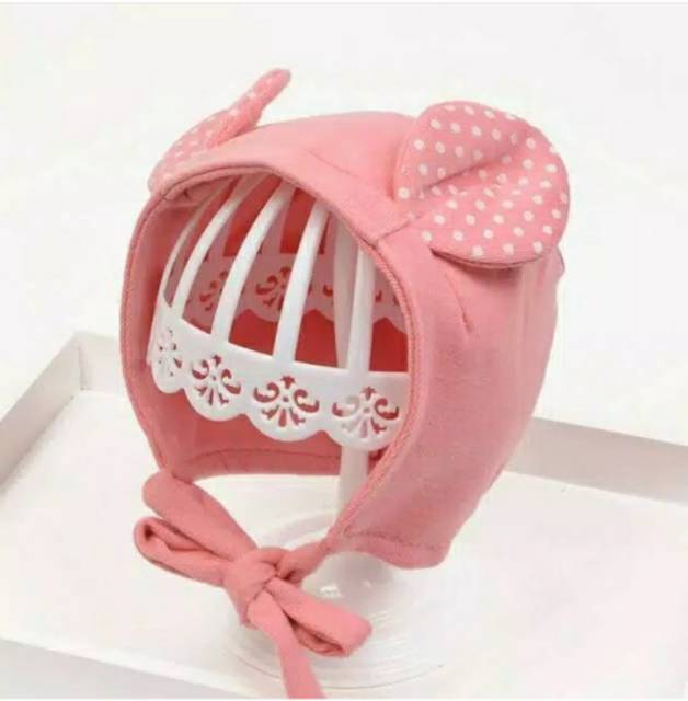TP18-Topi Anak Bayi Kuping Minnie Dot-2