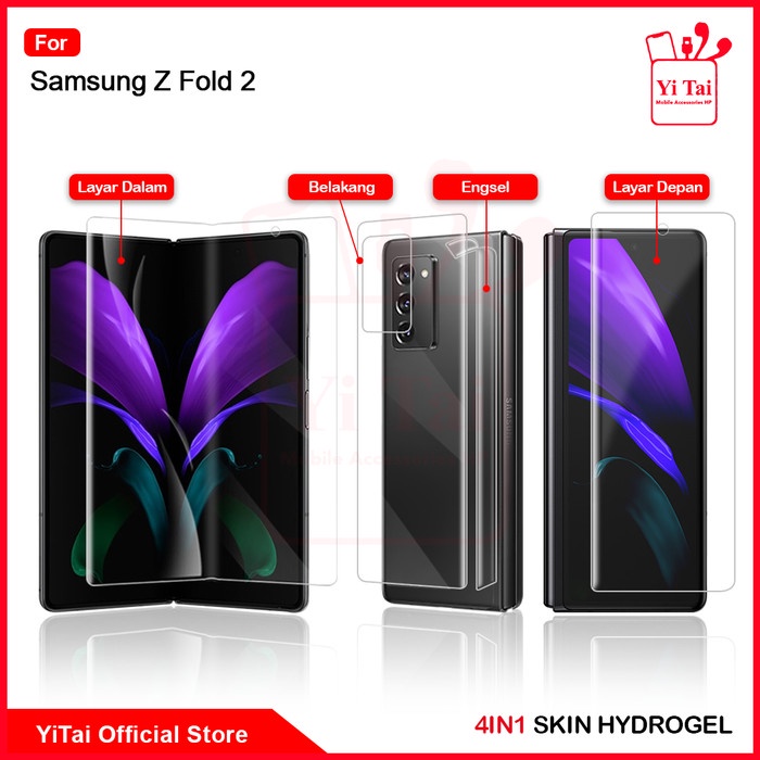 YI TAI - Skin Hydrogel Depan Belakang Dalam Samsung Z Fold 2 5G