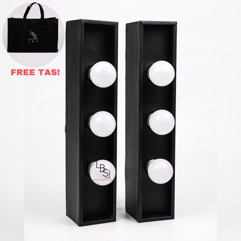 VANITY LIGHT BOX 3 FITTING/STANDING LIGHT/LAMPU MAKEUP/LAMPU MUA/LIGHT BOX