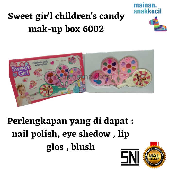 Mainan Anak Perempuan Make Up Box Sweet gir'l Children's candy make-up 6002