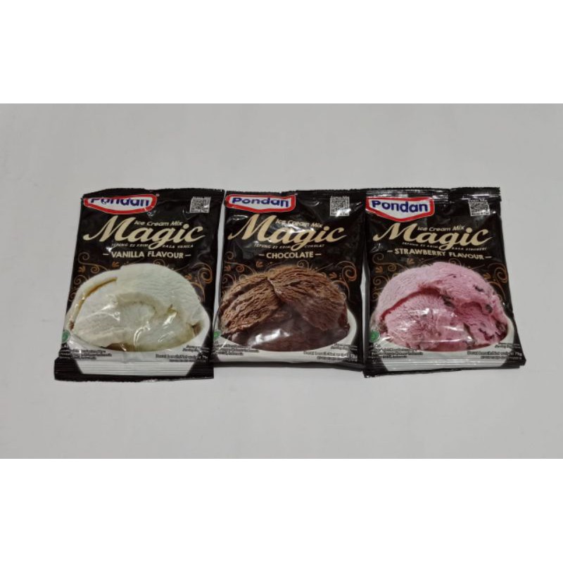 Pondan Ice Cream Magic Strawberry Chocolate Vanila 75gram