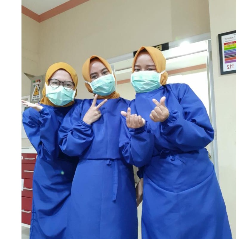 APD GOWN MEDIS Alat pelindung diri baju Disposable apron untuk tenaga medis Dokter Bidan Perawat Laborat TERLARIS