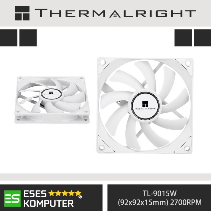 Fan THERMALRIGHT TL-9015W WHITE | 92mm SLIM 15mm PWM Fan