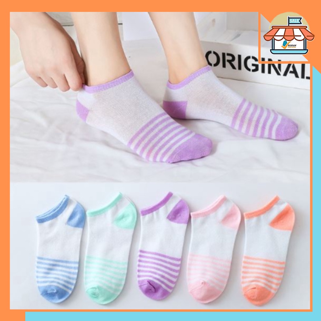 RSB KK232 Kaos Kaki Fashion Wanita Kaos Kaki Pendek Korea Style Women Sock Import