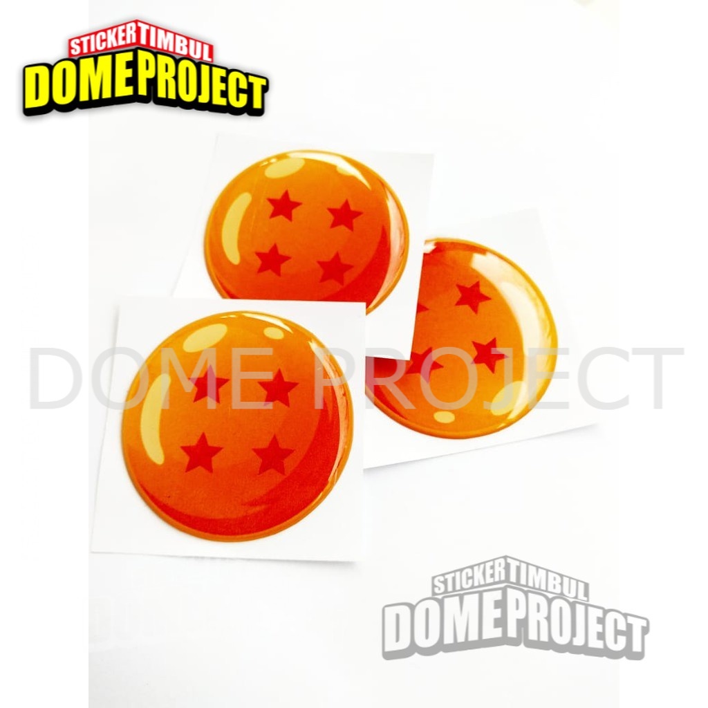 Stiker Motor Timbul EMBLEM DRAGON BALL 4 STAR STICKER MOTOR AKSESORIS HELM