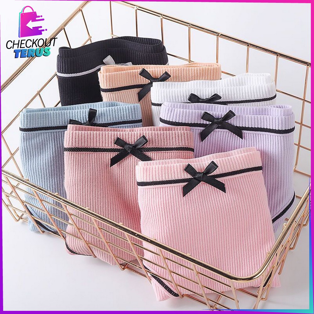CT P61 Celana Dalam Wanita CD Cewek Polos List Pita Celana Dalam Cewek Import Underwear Wanita Sempak Wanita Sexy
