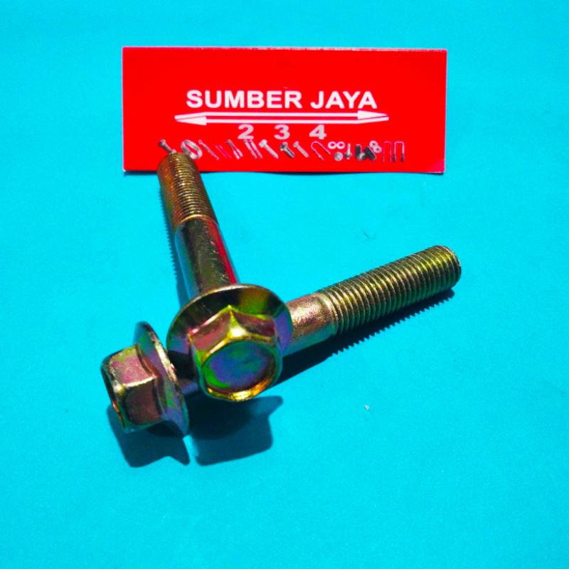 flangebolt m10 x 65 kuning / flangebold 10 x 65 TERMURAH