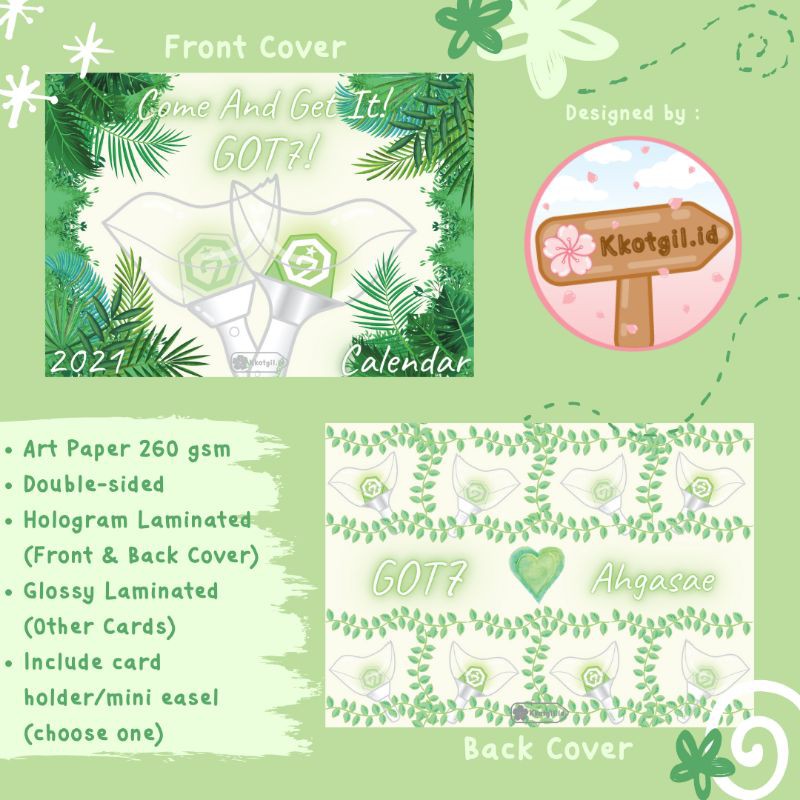 

GOT7 Aesthetic Desk Calendar | KPOP Aesthetic Calendar | 2021 KPOP Fandom Calendar by KKOTGIL.ID
