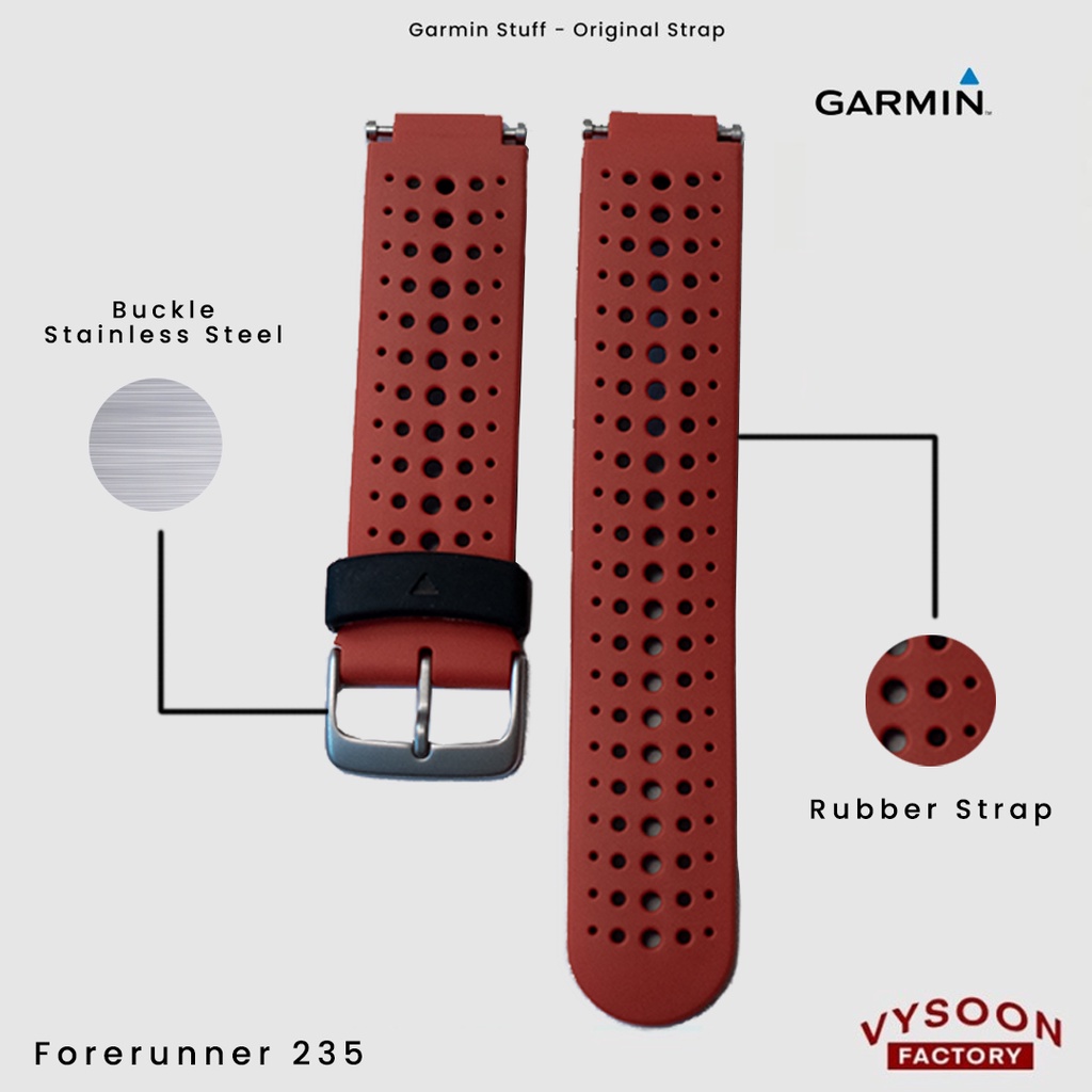 Strap Rubber Tali Jam Smartwatch Garmin Forerunner 235 Original - Red