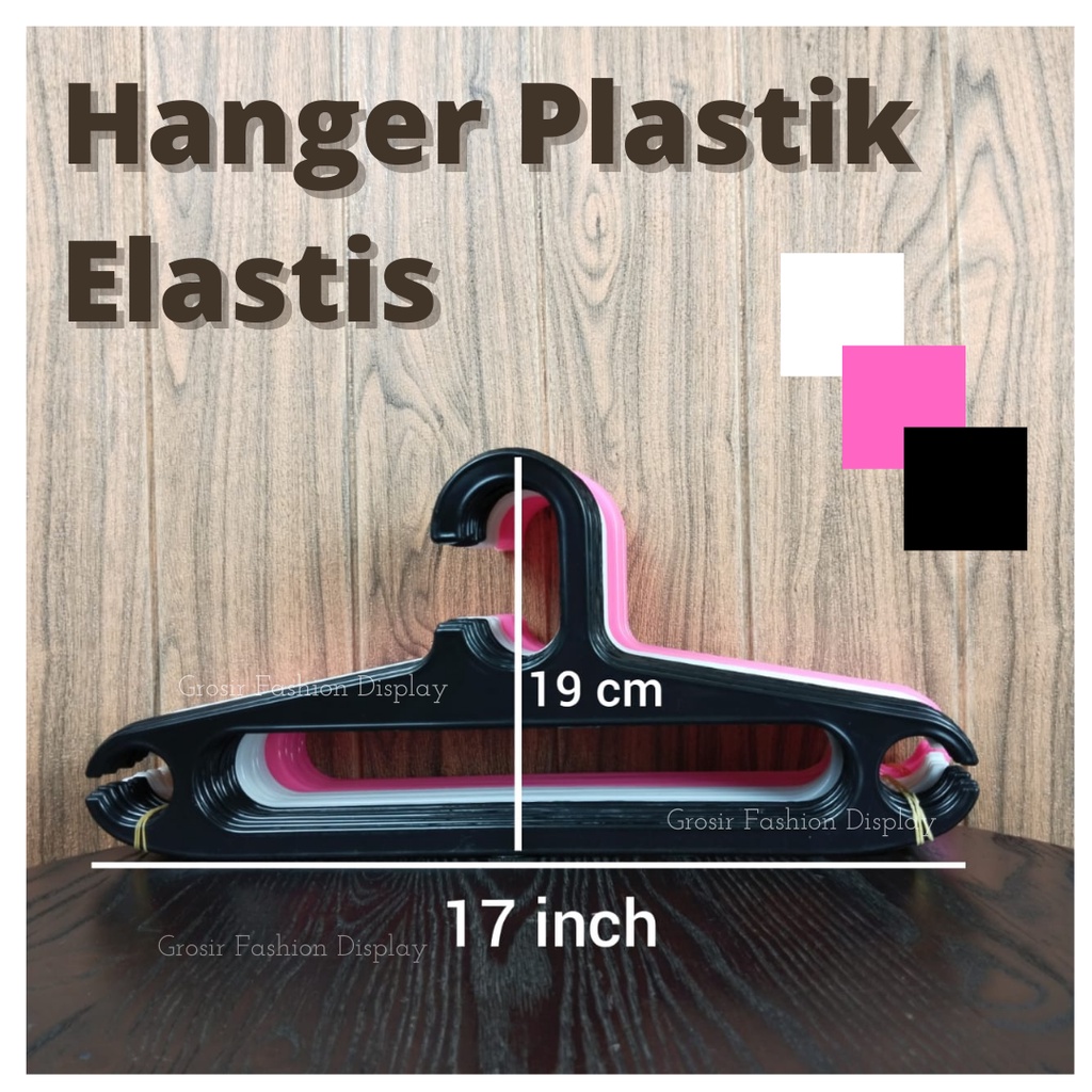 Gantungan Baju Plastik Hanger  Laundry / Hanger 17 Inch Dewas Hanger Plastik(BH)