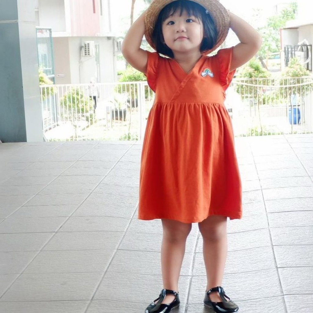 DRESS PELANGI - DRESS ANAK 1-5 th- DRESS ANAK POLOS - DRESS ANAK RAINBOW - DRESS ANAK MURAH