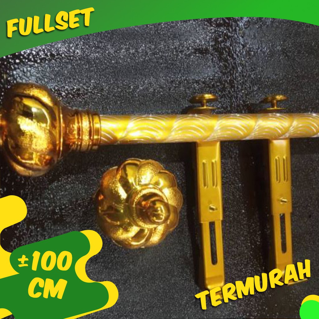 BESI GORDEN/ TIANG GORDEN / BATANG GORDEN FULL SET/ MOTIF URIL / -+ 1 METER