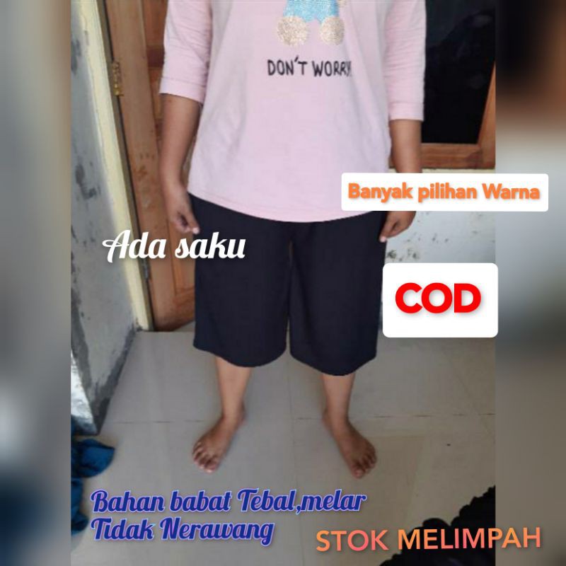 Celana babat pendek Jumbo/Celana kolor jumbo/Celana harian Nyaman