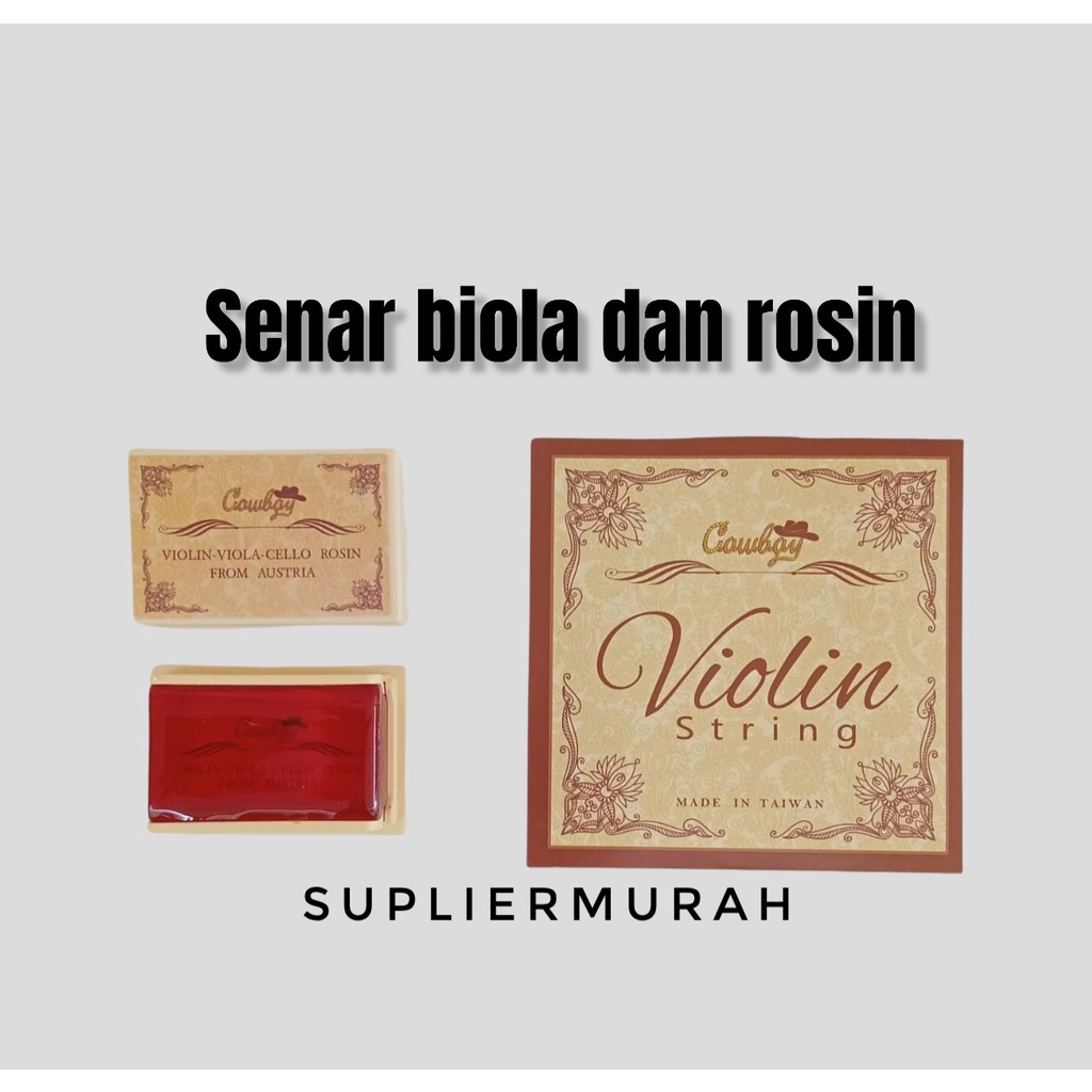 SENAR BIOLA DAN ROSIN MERK COWBOY ORIGINAL