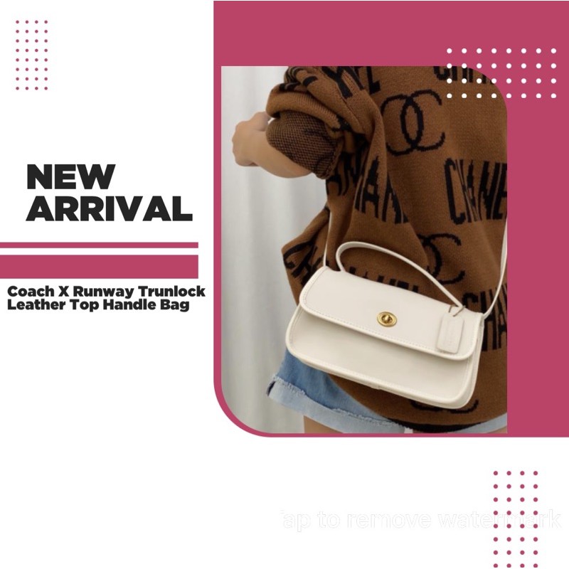 Coach X Runway Trunlock Leather Top Handle Bag