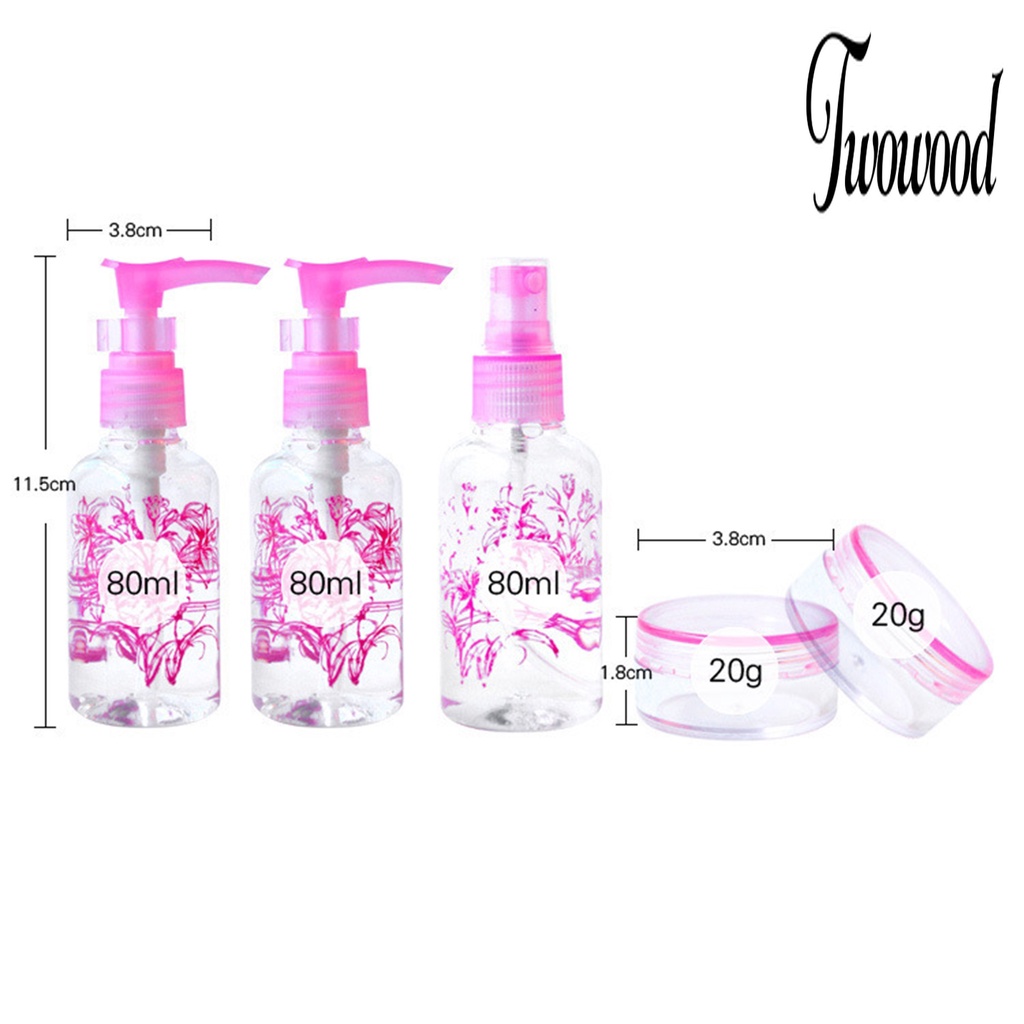 1 Set Botol Dispenser Isi Ulang Model Semprot Anti Slip Anti Bocor Untuk Makeup Travel