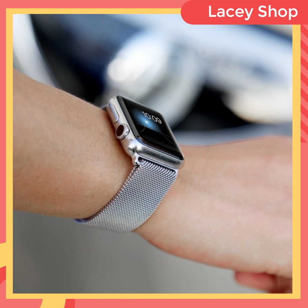 Strap Apple Watch Stainless Steel Untuk iwatch Milanese Loop Series 5 4 3 SE 2 1 Band 42mm 38mm 40mm 44mm 41mm 45mm