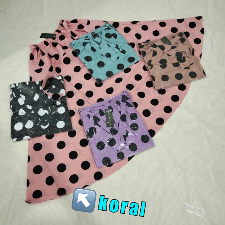 Rok Payung motif Polkadot Produk ORiginal Katun Asli