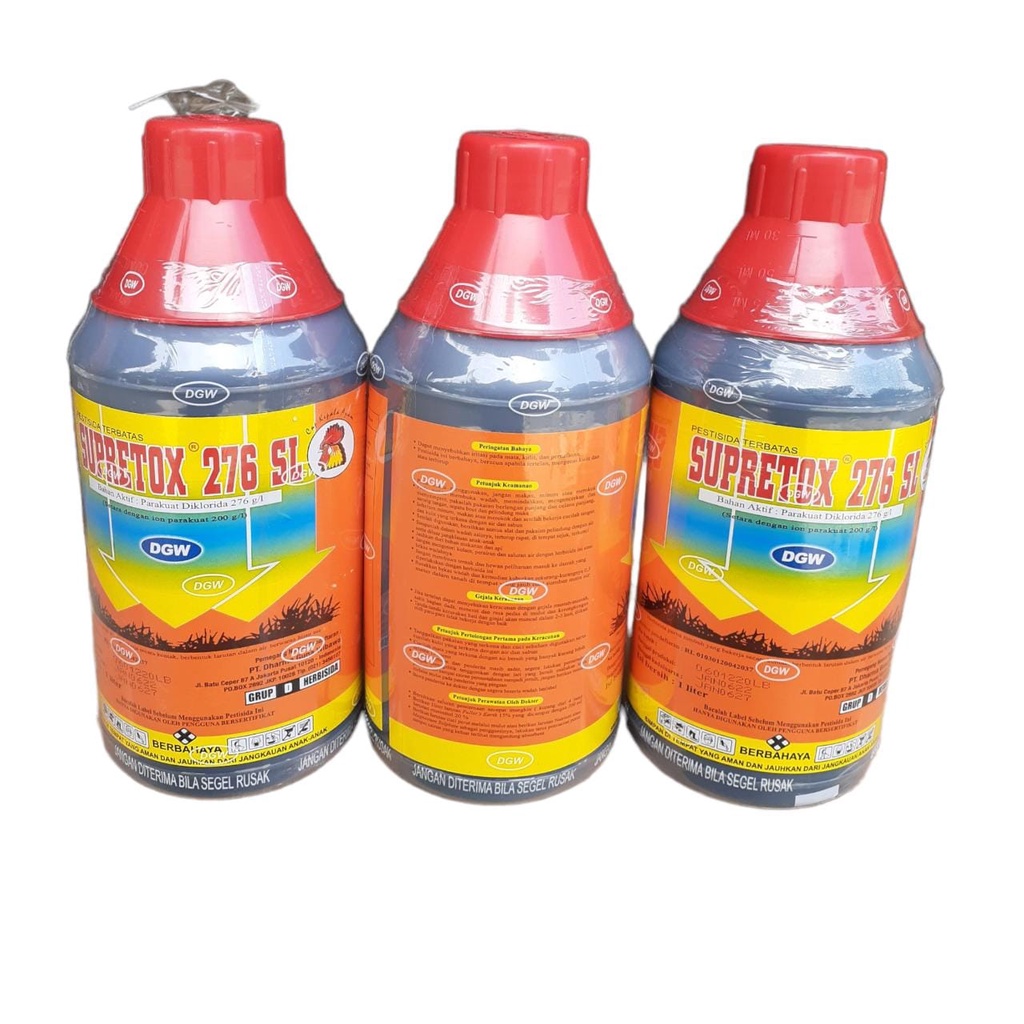 SUPRETOX 276 SL 1 Liter Herbisida  Pembasmi rumput Kontak  100% Original DGW/Gramoxon 1 liter