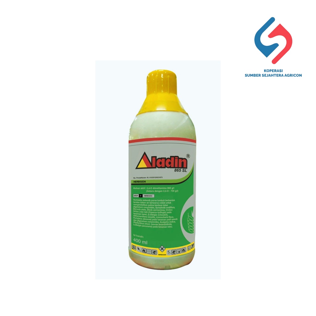 ALADIN 865 SL 400 ml Herbisida Tanaman Padi Pengendali Gulma Berdaun Lebar