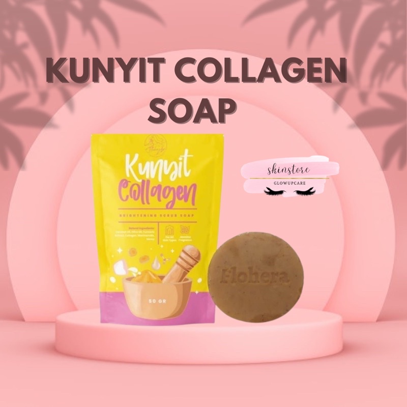 [READY] SABUN WHITENING KUNYIT FLOHERA COLLAGEN SOAP WAJAH DAN BADAN