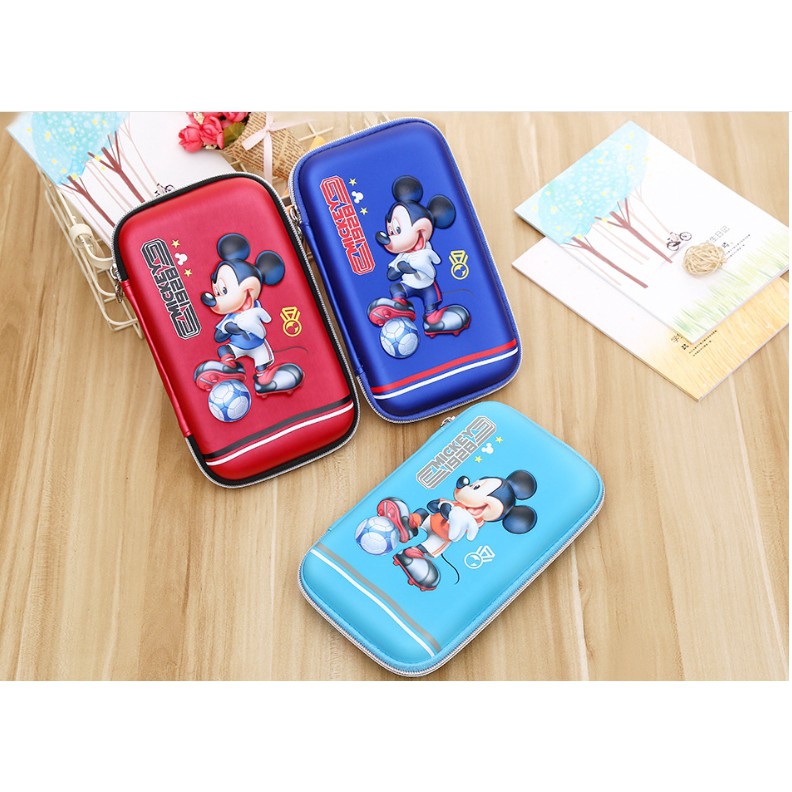 Ready STOCK Baru Disney 3D Tahan Air Kapasitas Besar EVA pen case