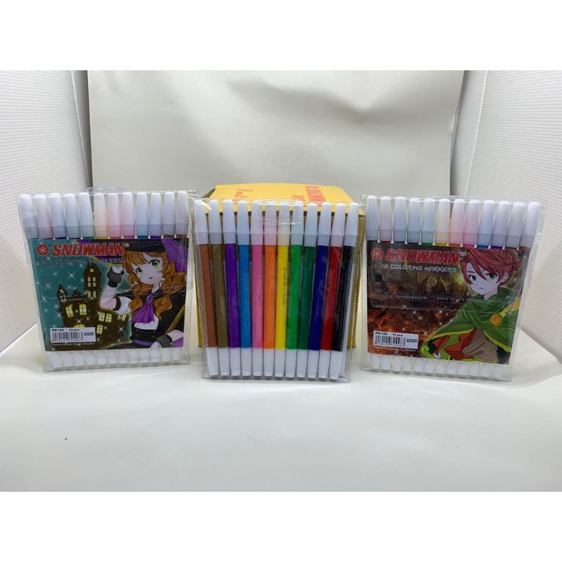 

SPIDOL SNOWMAN 12Warna 1Set / Spidol Snowman 12 warna Dalam 1set /