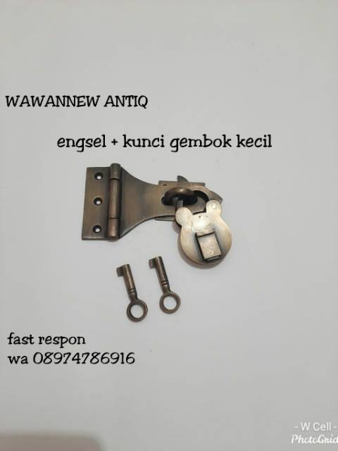 Grendel Engsel + Kunci Gembok Pintu Rumah Pagar Antik Murah