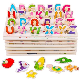 Image of (BISA COD) Mainan Edukasi Anak Puzzle Kayu Knob Puzzle Knob Background Bergambar Wooden Toys Mainan Balok Kayu Puzzle Knob