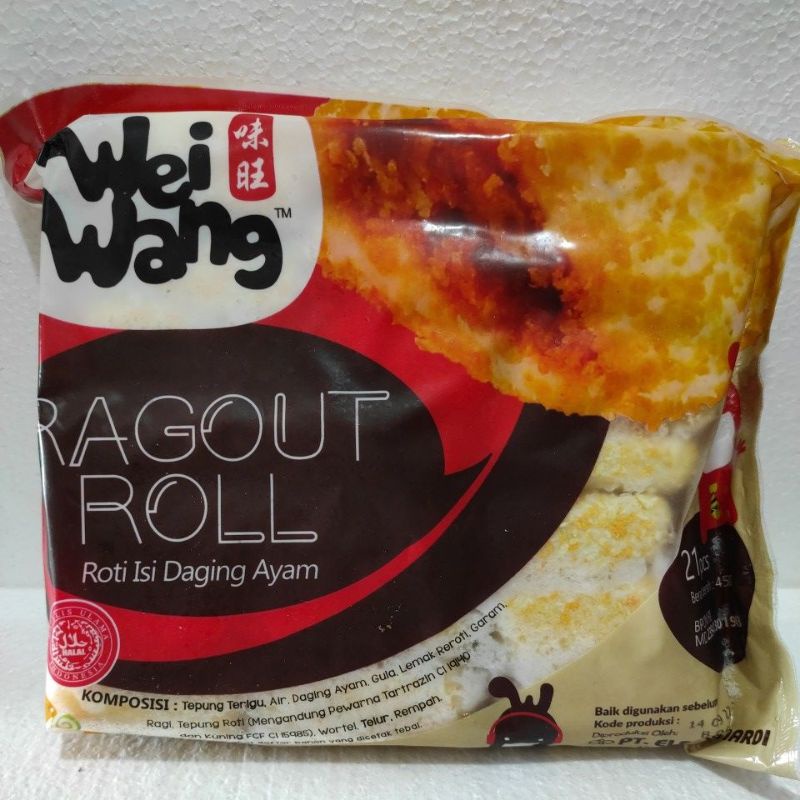 

Wei Wang Rogout Roll (Roti isi daging ayam) 21 pcs